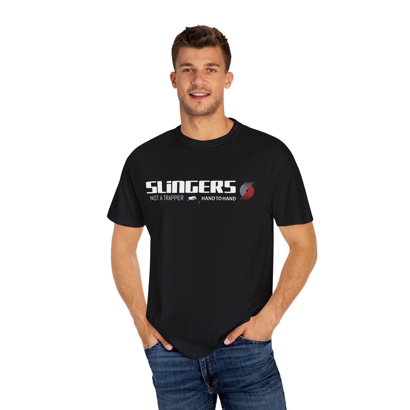 GOTTOGETITprod SLINGERS Unisex Garment-Dyed T-shirt