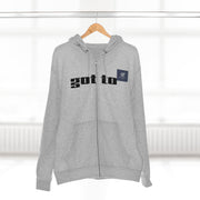 GOT TO BOLDER ITALICS Unisex Premium Full Zip Hoodie - gottogetit prod.