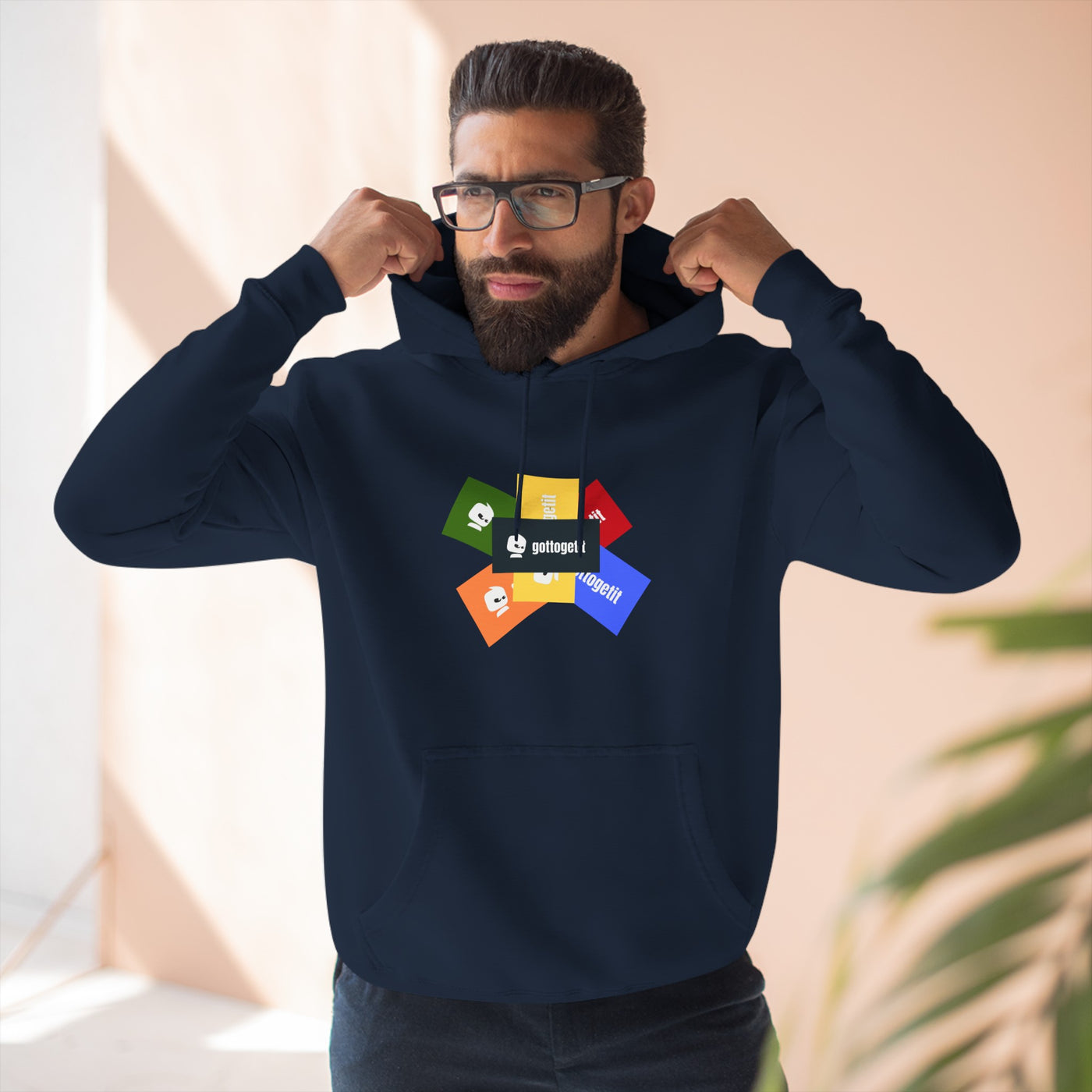 GOTTOGETITprod SLASH Three-Panel Fleece Hoodie