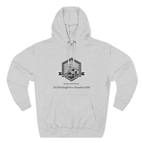 HONDHO- { HONEYCOMB HIDEOUT}  spot Three-Panel Fleece Hoodie - gottogetit prod.