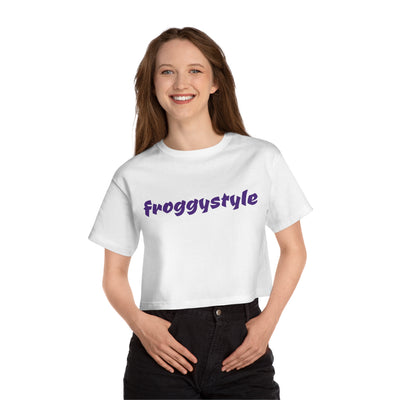froggystyle Champion Women's Heritage Cropped T-Shirt - gottogetit prod.