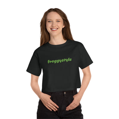 froggystyle Champion Women's Heritage Cropped T-Shirt - gottogetit prod.