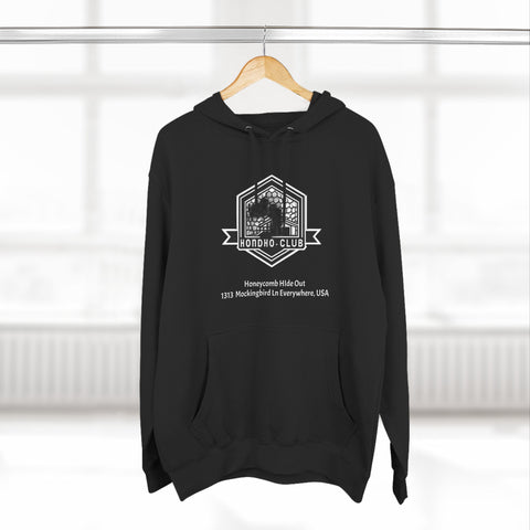 HONDHO- { HONEYCOMB HIDEOUT}  spot Three-Panel Fleece Hoodie - gottogetit prod.