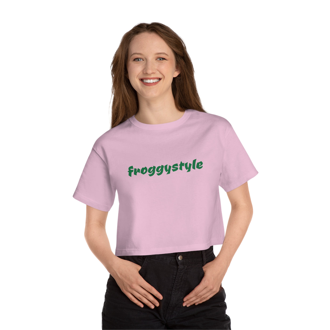 froggystyle Champion Women's Heritage Cropped T-Shirt - gottogetit prod.
