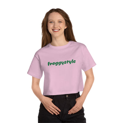 froggystyle Champion Women's Heritage Cropped T-Shirt - gottogetit prod.