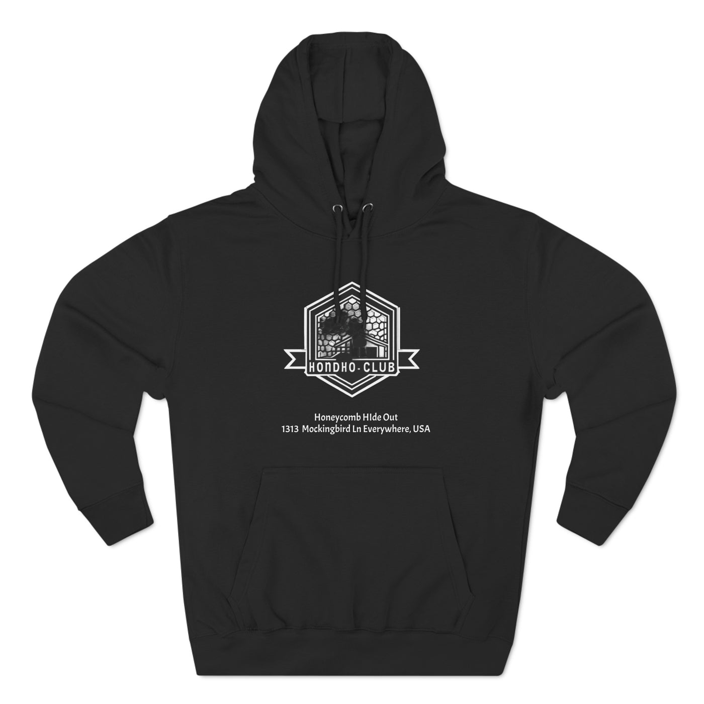 HONDHO- { HONEYCOMB HIDEOUT}  spot Three-Panel Fleece Hoodie - gottogetit prod.