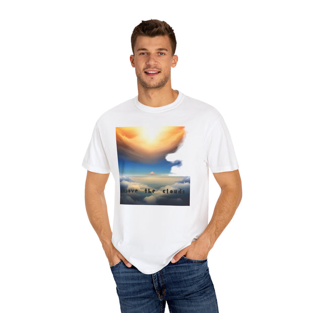 Above the clouds Unisex Garment-Dyed T-shirt
