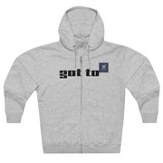 GOT TO BOLDER ITALICS Unisex Premium Full Zip Hoodie - gottogetit prod.