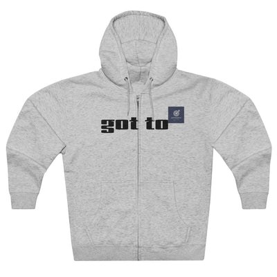 GOT TO BOLDER ITALICS Unisex Premium Full Zip Hoodie - gottogetit prod.