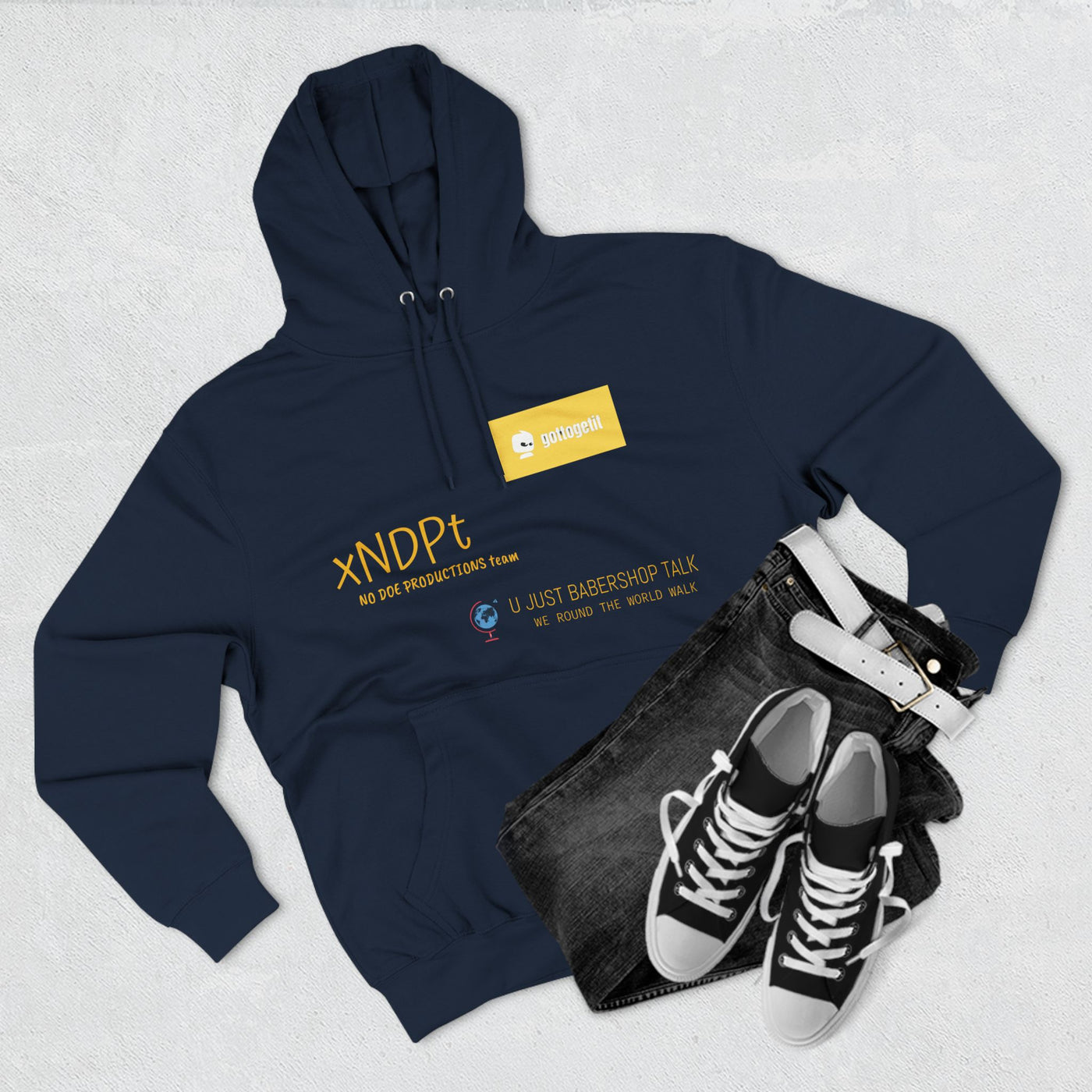 GOTTOGETITprod WORLD WALK Three-Panel Fleece Hoodie