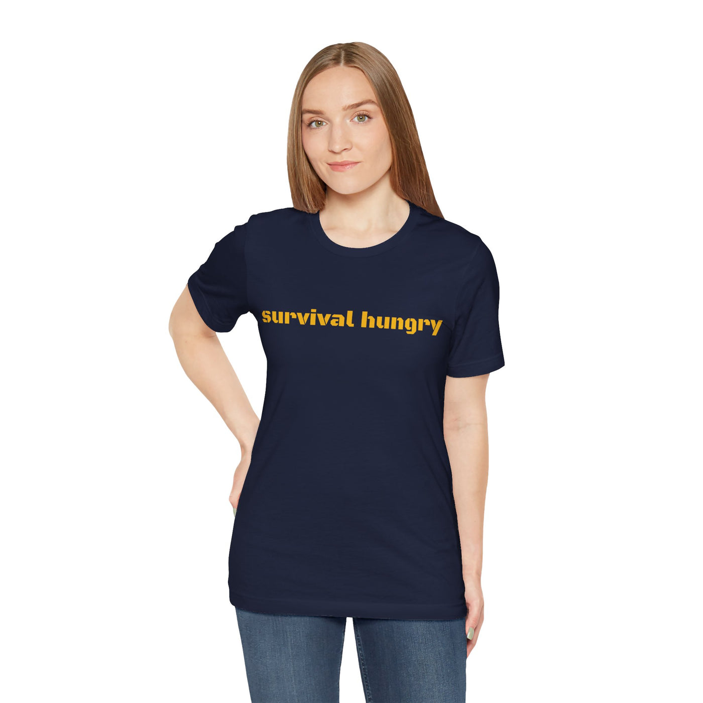 GOTTOGETITprod SURVIVAL HUNGRY Unisex Jersey Short Sleeve Tee