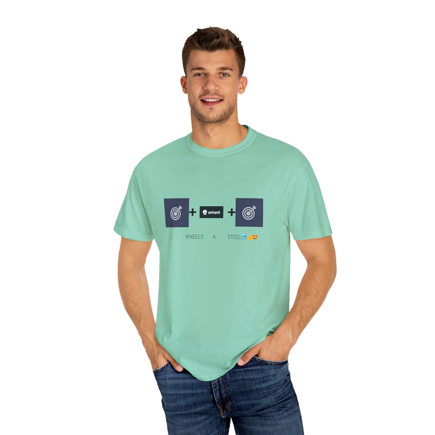 GOTTOGETITprod TTABLE WHEELS A STEEL Unisex Garment-Dyed T-shirt