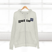 GOT TO BOLDER ITALICS Unisex Premium Full Zip Hoodie - gottogetit prod.