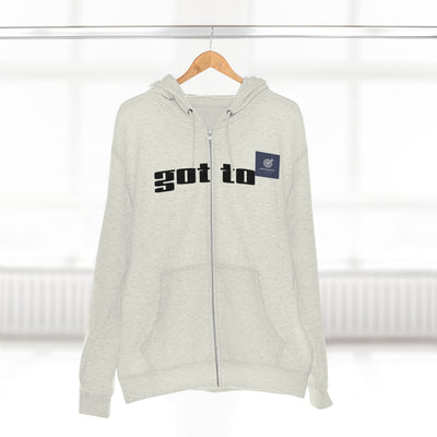 GOT TO BOLDER ITALICS Unisex Premium Full Zip Hoodie - gottogetit prod.