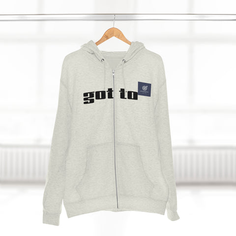 GOT TO BOLDER ITALICS Unisex Premium Full Zip Hoodie - gottogetit prod.