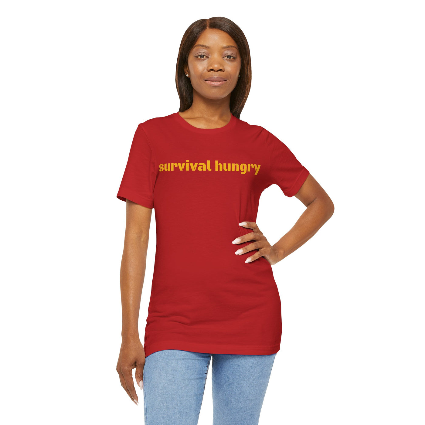 GOTTOGETITprod SURVIVAL HUNGRY Unisex Jersey Short Sleeve Tee
