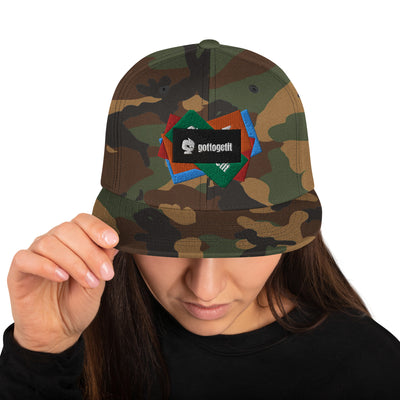 GOTTOGETITprod SPLASH LOGO Snapback Hat