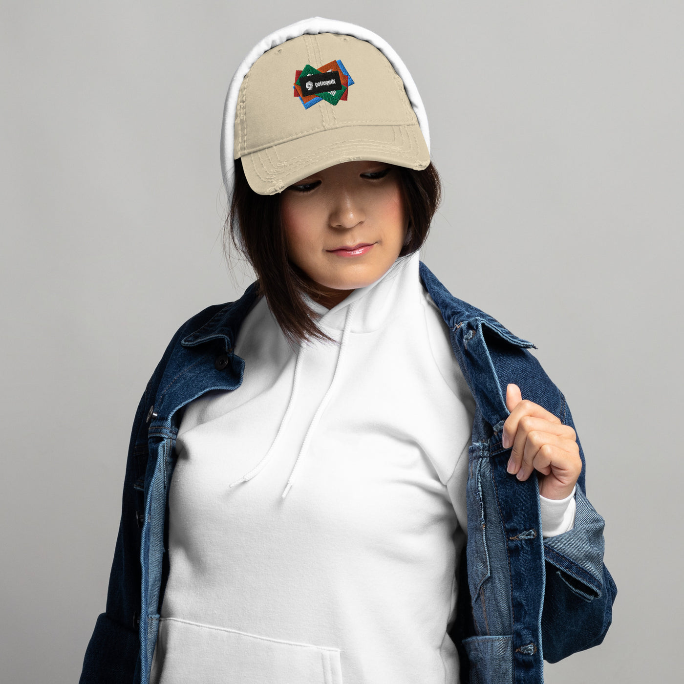 GOTTOGETITprod SLAPSH GOTO Distressed Dad Hat