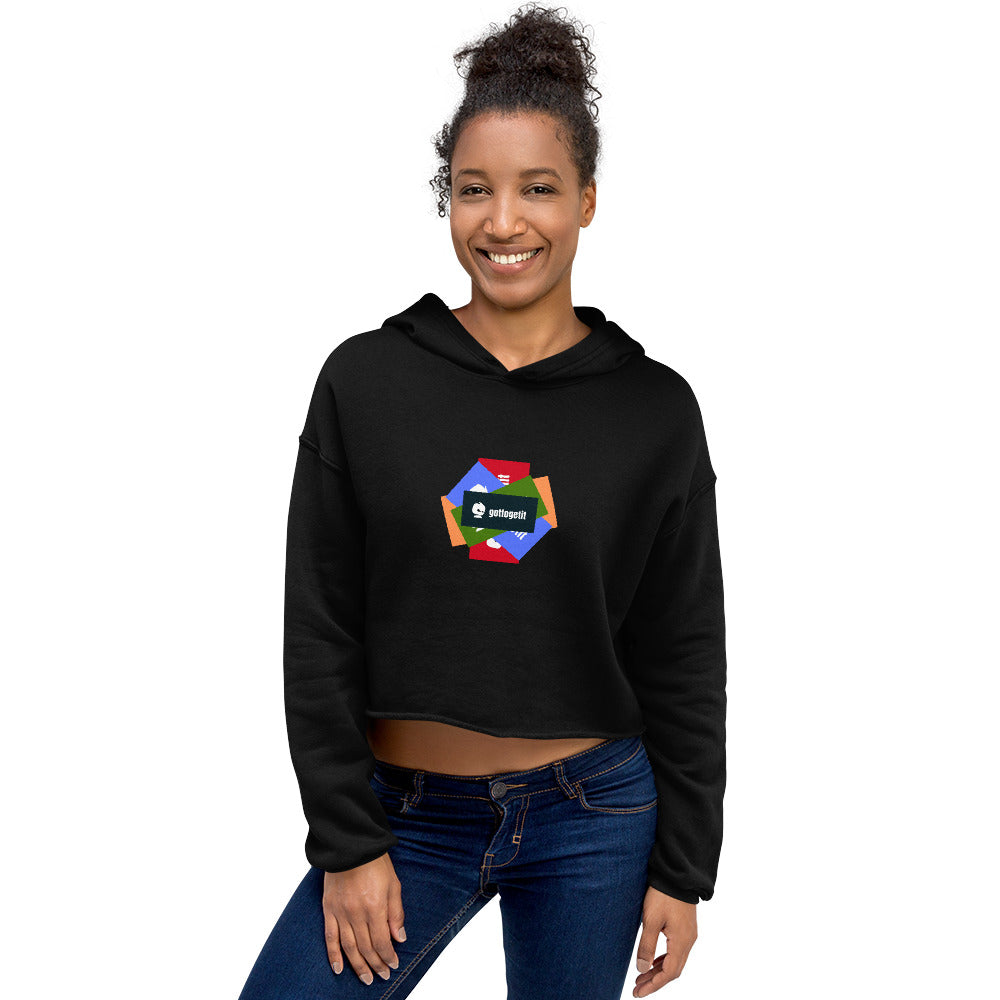 GOTTOGETITprod LADIES SPLASH Crop Hoodie