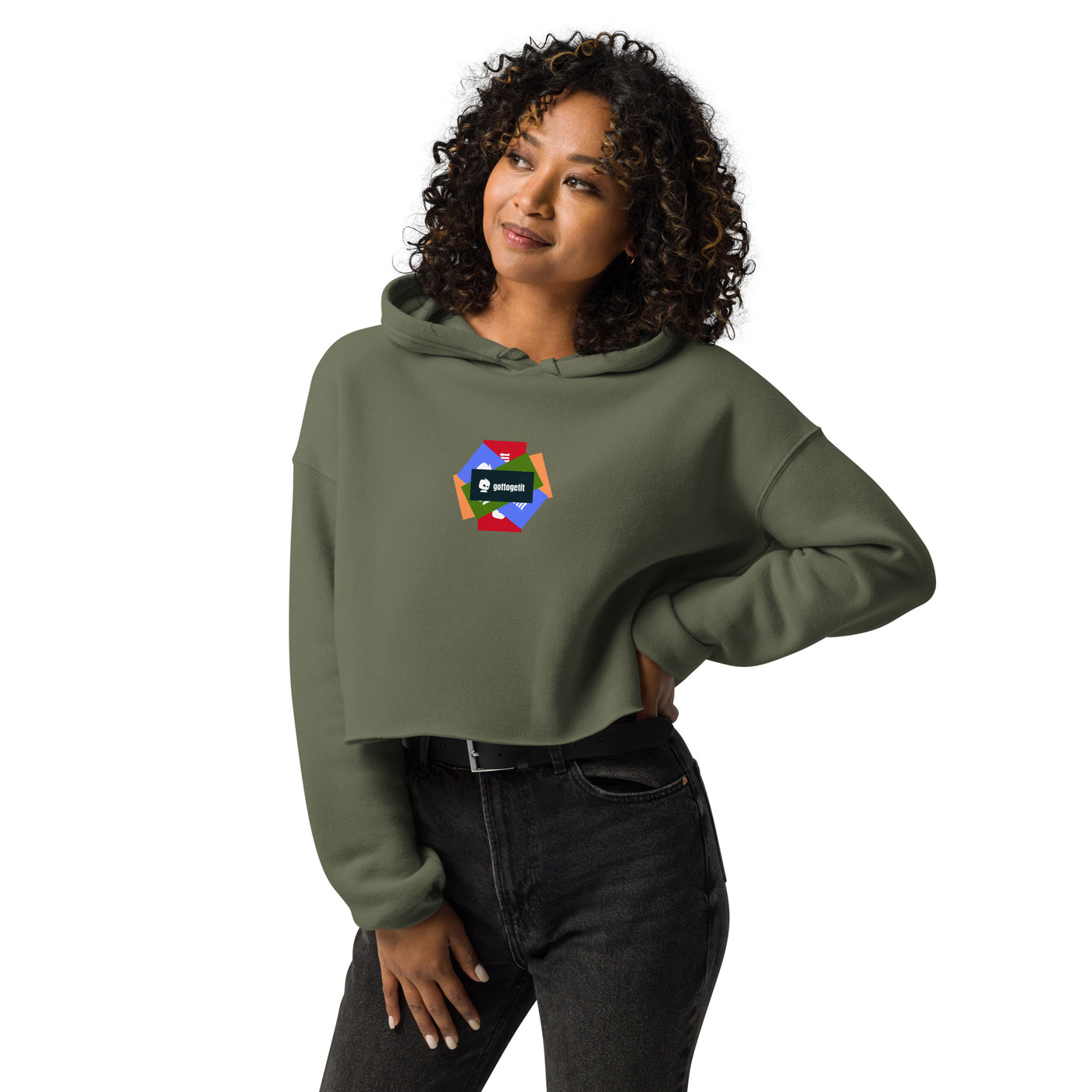 GOTTOGETITprod LADIES SPLASH Crop Hoodie